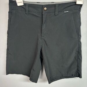Hurley Black Men's Flat Front Shorts